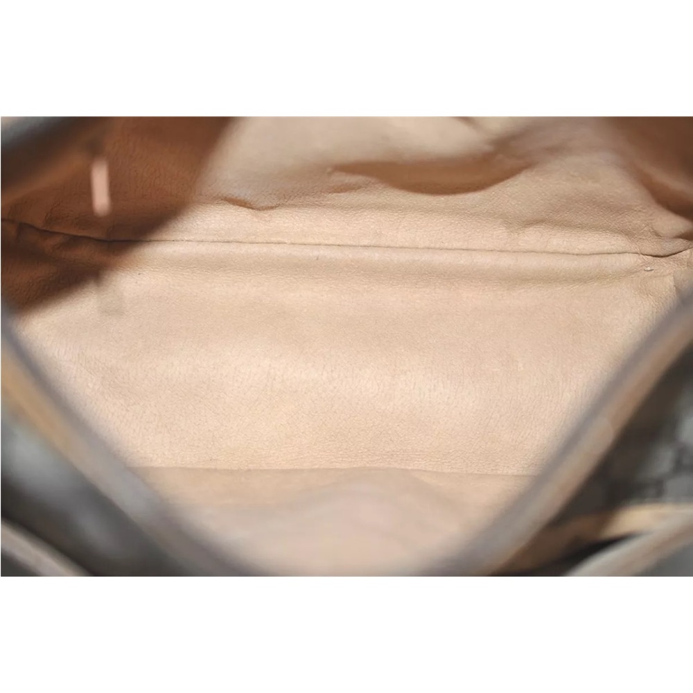 Authentic GUCCI Web Sherry Line Shoulder Cross Bag GG PVC Leather Brown 7169I - Picture 12 of 16